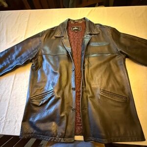 Leather coat